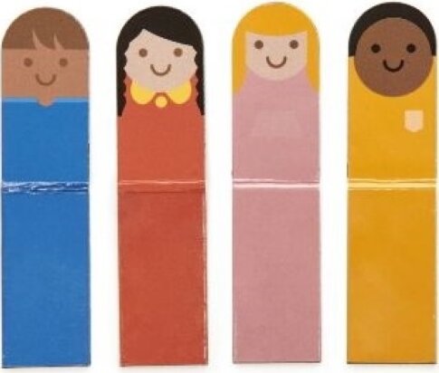 Kikkerland S/4 Mágneses könyvjelző készlet 4 darabos - Emberek