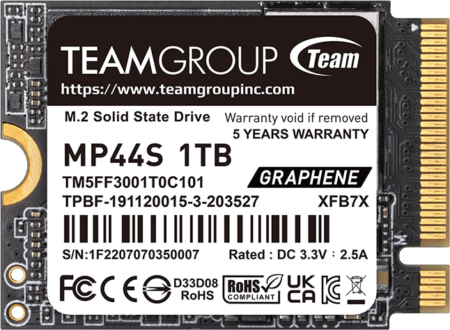 TeamGroup 1TB MP44S M.2 PCIe 4.0 SSD TeamGroup 1TB MP44S M.2 PCIe 4.0 SSD