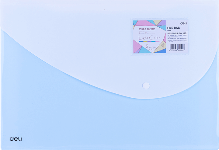 Deli Macaron A4 patentos irattasak - Kék