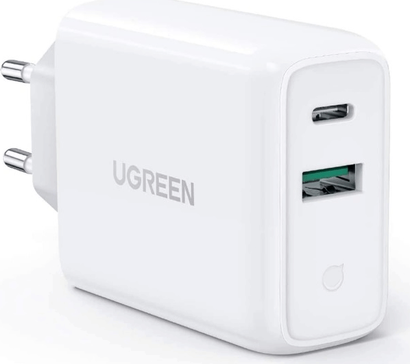 Ugreen 60468 USB-A / USB-C Hálózati Töltő Adapter 36W - Fehér