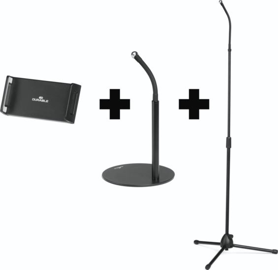 Durable 894301 Twist Combi 4.7" - 13" Tablet tartó állvány - Fekete