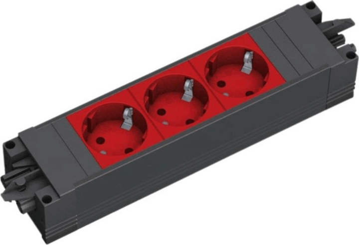 Bachmann 906.18816 Step Base 220V Túlfeszültség védő elosztó 3 aljzatos - Fekete