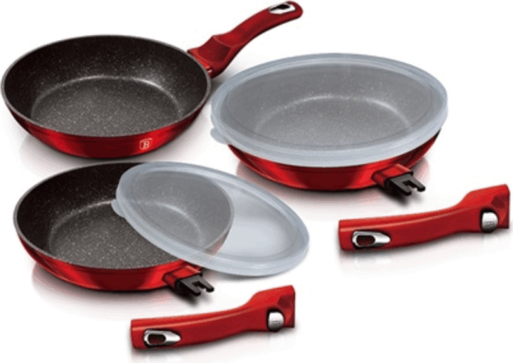 Berlinger Haus BH/7053 Serpenyő készlet - Piros (5db) Berlinger Haus BH/7053 Serpenyő készlet - Piros (5db)