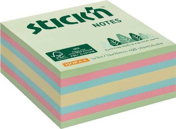 Stick'N 76x76mm öntapadó jegyzettömb - Vegyes (400 lap / tömb) Stick'N 76x76mm öntapadó jegyzettömb - Vegyes (400 lap / tömb)