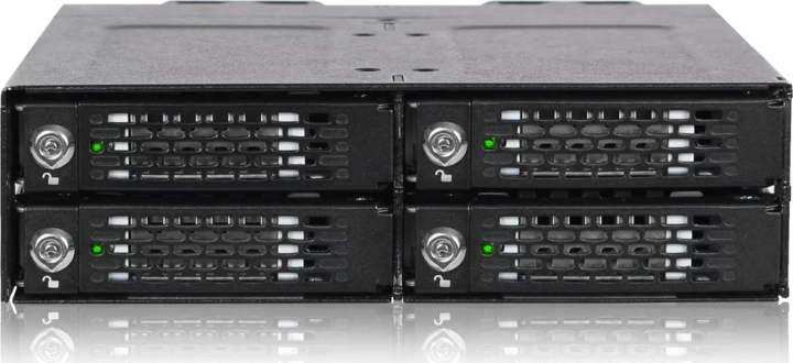 Icy Dock MB720M2K-B ToughArmor 4x M.2 NVMe - 5.25" SSD beépítő keret