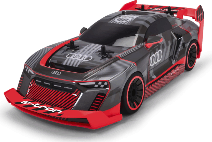 Dickie Toys RC Audi S1 E-Tron Quattro távirányítós autó - Fekete/Piros