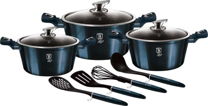 Berlinger Haus BH/6152 Edénykészlet - Metálkék (10 részes) Berlinger Haus BH/6152 Edénykészlet - Metálkék (10 részes)