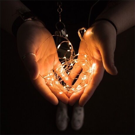 Family Decor 58043B Beltéri LED fényfüzér 1m - Meleg fehér