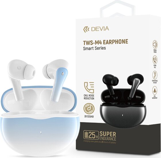 Devia TWS-M4 Wireless Headset - Kék Devia TWS-M4 Wireless Headset - Kék