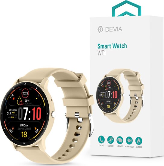 Devia WT1 Smart Watch Okosóra - Bézs Devia WT1 Smart Watch Okosóra - Bézs