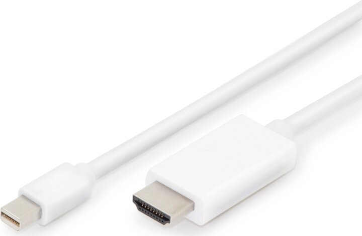 Digitus AK-340304-020-W Mini Displayport 1.2 - HDMI Kábel 2m - Fehér
