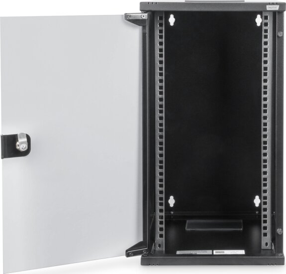 Digitus DN-10-12U-B 10" Fali rack szekrény 12U 592x312mm - Fekete
