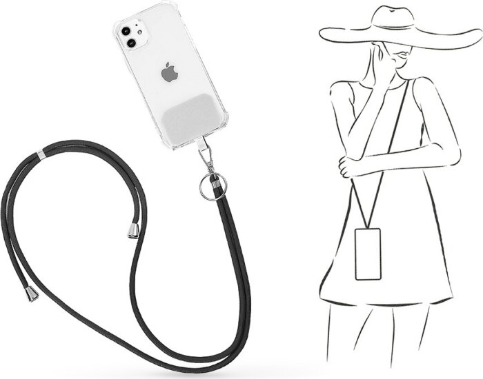 Setty SE094728 Univerzális Mobiltelefon tartó nyakpánt - Fekete