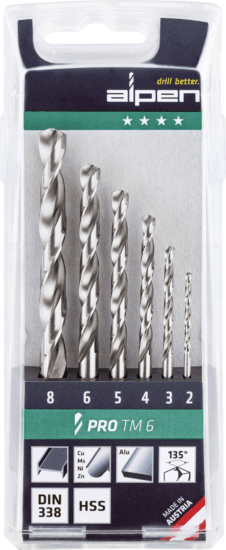 Alpen 111806100 Pro TM 6 HSS Fúrószár készlet (6db / csomag)