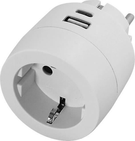 Commel 240801 1x USB Type-A / 1x USB Type-C Hálózati töltő - Fehér (17W)