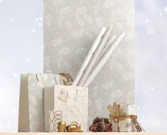 Clairefontaine Excellia Naturel 70x200cm karácsonyi díszcsomagoló -Többfajta