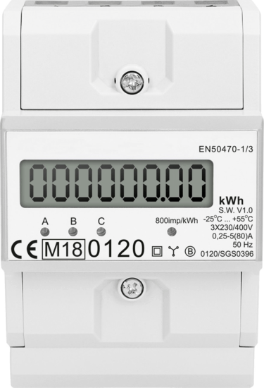 Virone 321516 DIN Sínre 3 Fázisú Digitális almérő