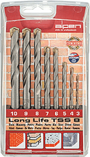 Alpen 700108100 TSS 8 Fúrószár készlet (8db / csomag)