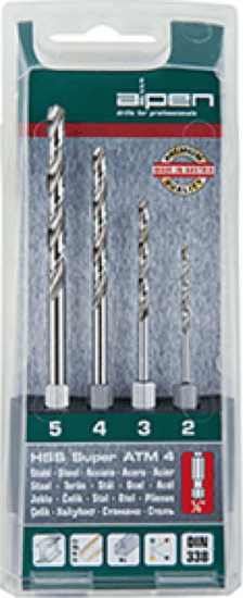 Alpen 110804100 HSS Super ATM 4 Fúrószár készlet (4db / csomag)