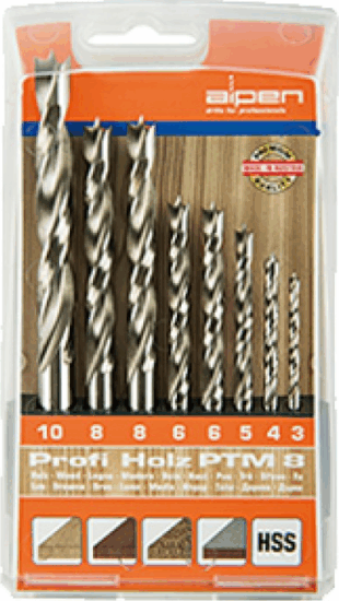 Alpen 600093100 PTM 8 Fúrószár készlet (8db / csomag)