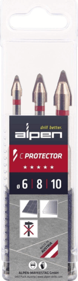 Alpen 303003100 C PROTECTOR Fúrószár készlet (3db / csomag)