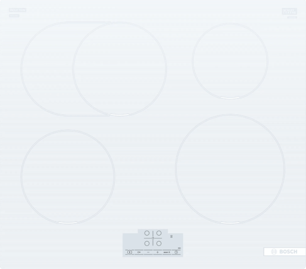 Bosch PIF612BB1E Indukciós főzőlap - Fehér