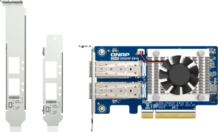 Qnap QXG-25G2SF-E810 2x SFP28 25Gbps NAS hálózati bővítő kártya Qnap QXG-25G2SF-E810 2x SFP28 25Gbps NAS hálózati bővítő kártya
