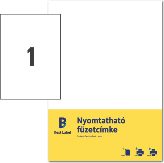 Avery Zweckform ZF300-10 210x297mm Nyomtatható füzetcímke - Fehér