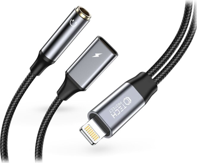 Tech-Protect TP607376 Lightning apa - Lightning / 3.5mm Jack anya Adapter Tech-Protect TP607376 Lightning apa - Lightning / 3.5mm Jack anya Adapter