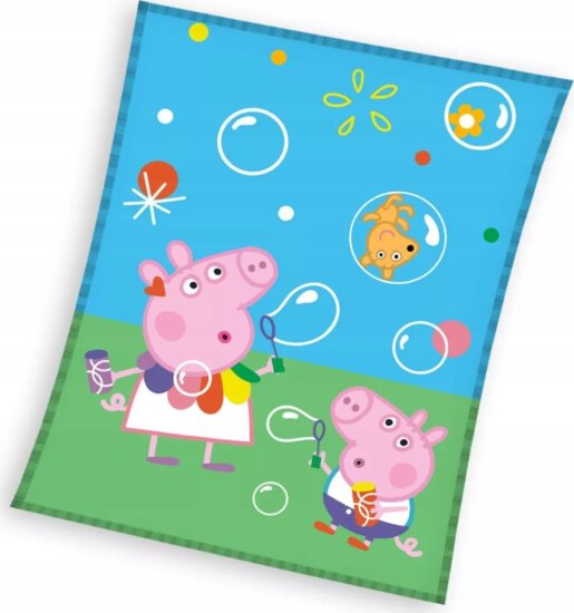 Peppa malac mintájú korall takaró (130 x 170 cm)
