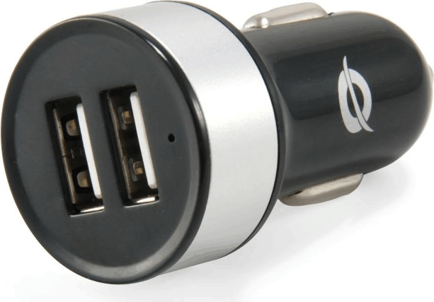 Conceptronic CUSBCAR2A 2x USB-A Autós töltő - Fekete/Szürke (5V / 2.1A)