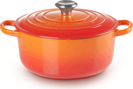 Le Creuset Signature 22cm Öntöttvas főzőedény - Narancssárga