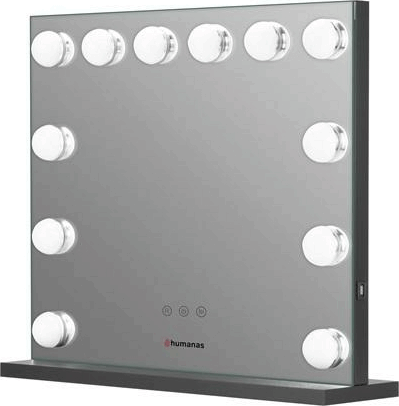 Humanas HS HM02 LED Asztali Kozmetikai Sminktükör 55 x 45 cm - Fekete