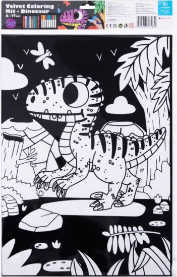 Tookyland Bársonyos színezőkészlet - Dinoszaurusz