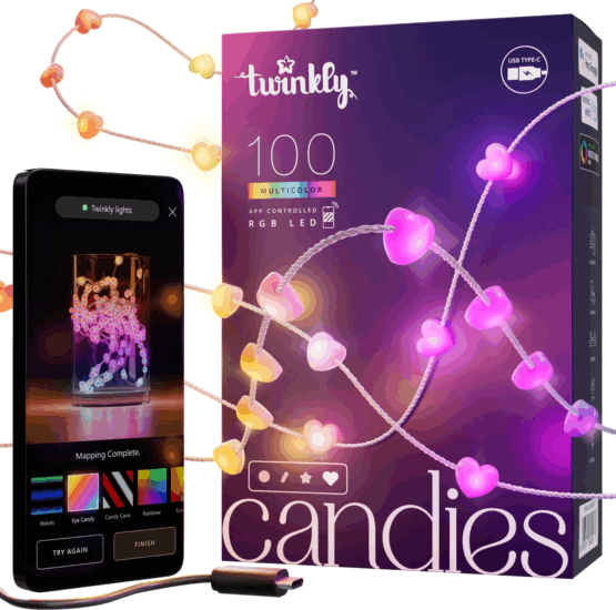 Twinkly Candies TWKH100RGB-T Beltéri LED Dekorációs Lámpa 6m - Színes