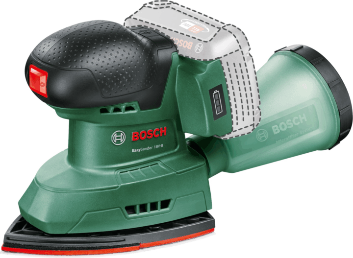 Bosch EasySander 18V-8 Akkumulátoros Rezgőcsiszoló (Akku és töltő nélkül)