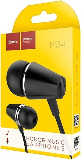 Hoco M34 Vezetékes Fülhallgató - Fekete