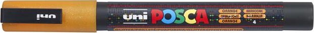 Uni Posca PC-3ML 0.9-1.3mm Dekormarker - Fényes narancs