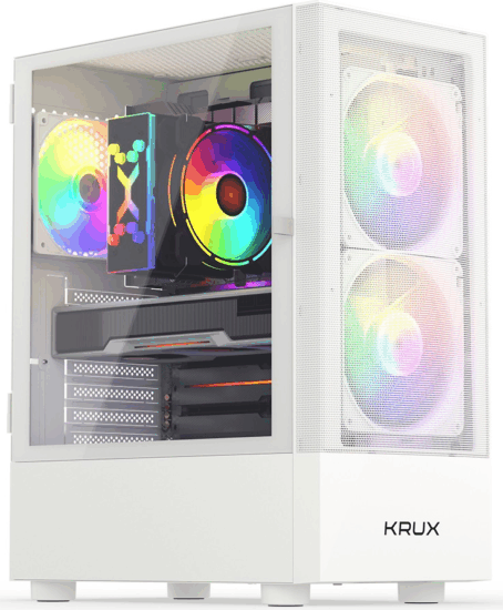 Krux Vako RGB Számítógépház - Fehér