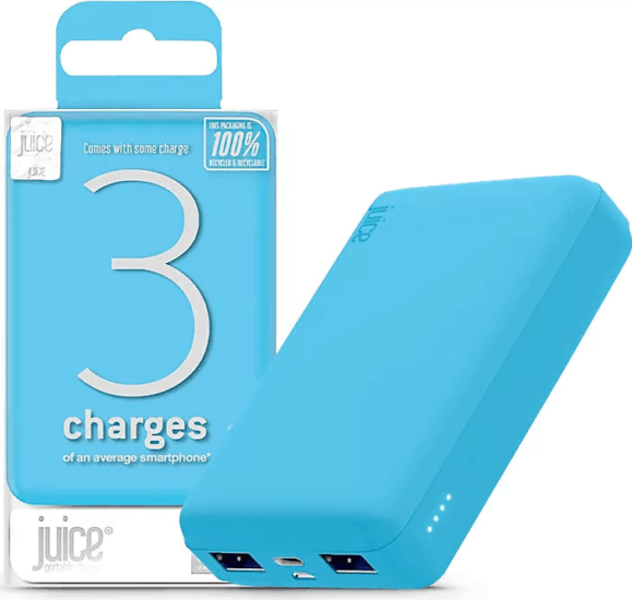 Juice Eco 3 Power Bank 10000mAh - Világoskék