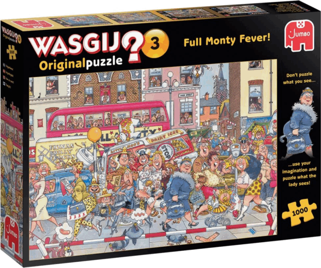 Jumbo 81923 Wasgij Original 3 - Teljes Monty-láz 1000 darabos Kreatív Puzzle