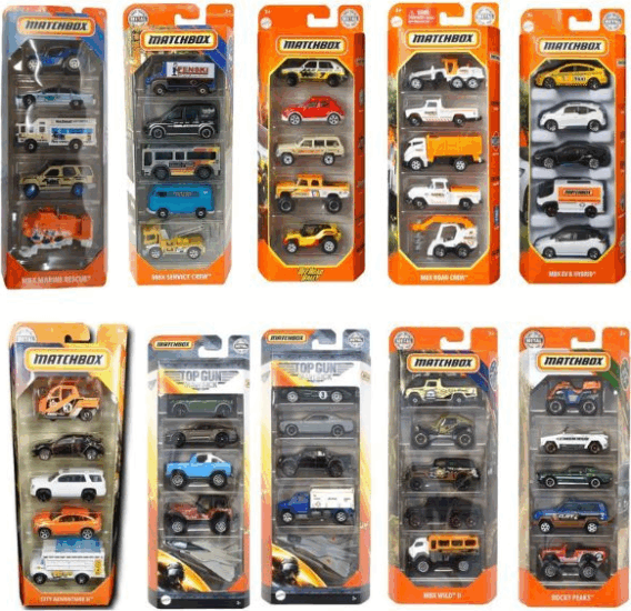 Mattel Matchbox kisautók (5 db/csomag) - Többféle