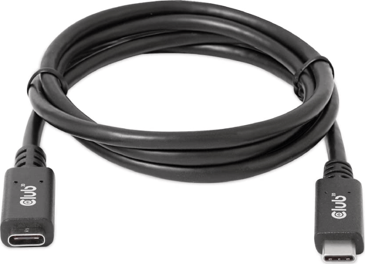 Club3D CAC-1531 USB-C apa - USB-C anya 3.2 Gen 1 Hosszabbító kábel - Fekete (1m)