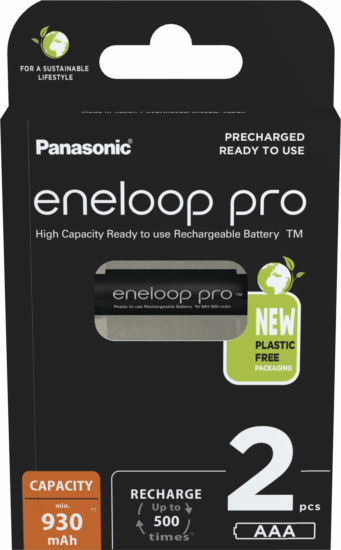 Panasonic Eneloop Pro Ni-MH 930mAh AAA Újratölthető Ceruzaelem (2db/csomag)