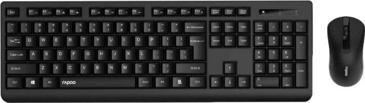 Rapoo X1700 Wireless Billentyűzet + Egér (Fekete) - Magyar