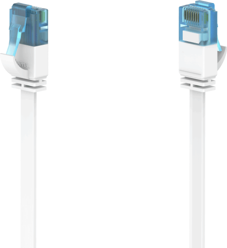 Hama U/UTP CAT6a Lapos patch kábel 10m - Fehér