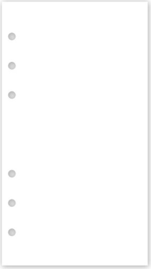 Realsystem 95 x 170mm Sima gyűrűs naptár kiegészítő - Fehér