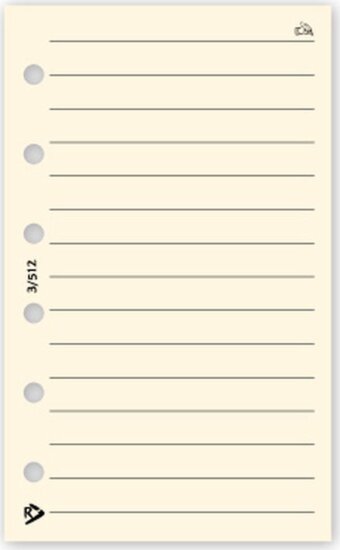 Realsystem 78 x 129mm Vonalas gyűrűs naptár kiegészítő - Krém