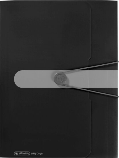 Herlitz Easy Orga A4 gumis mappa - Fekete
