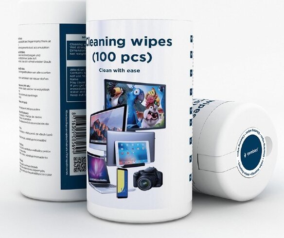 Gembird CK-AWW100-01 Alkoholos törlőkendő (100db / csomag)